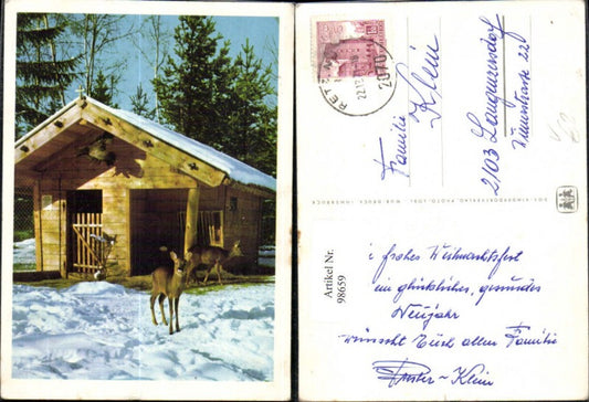 98659,SOS Kinderdorf  Futterkrippe Rehe Winter
