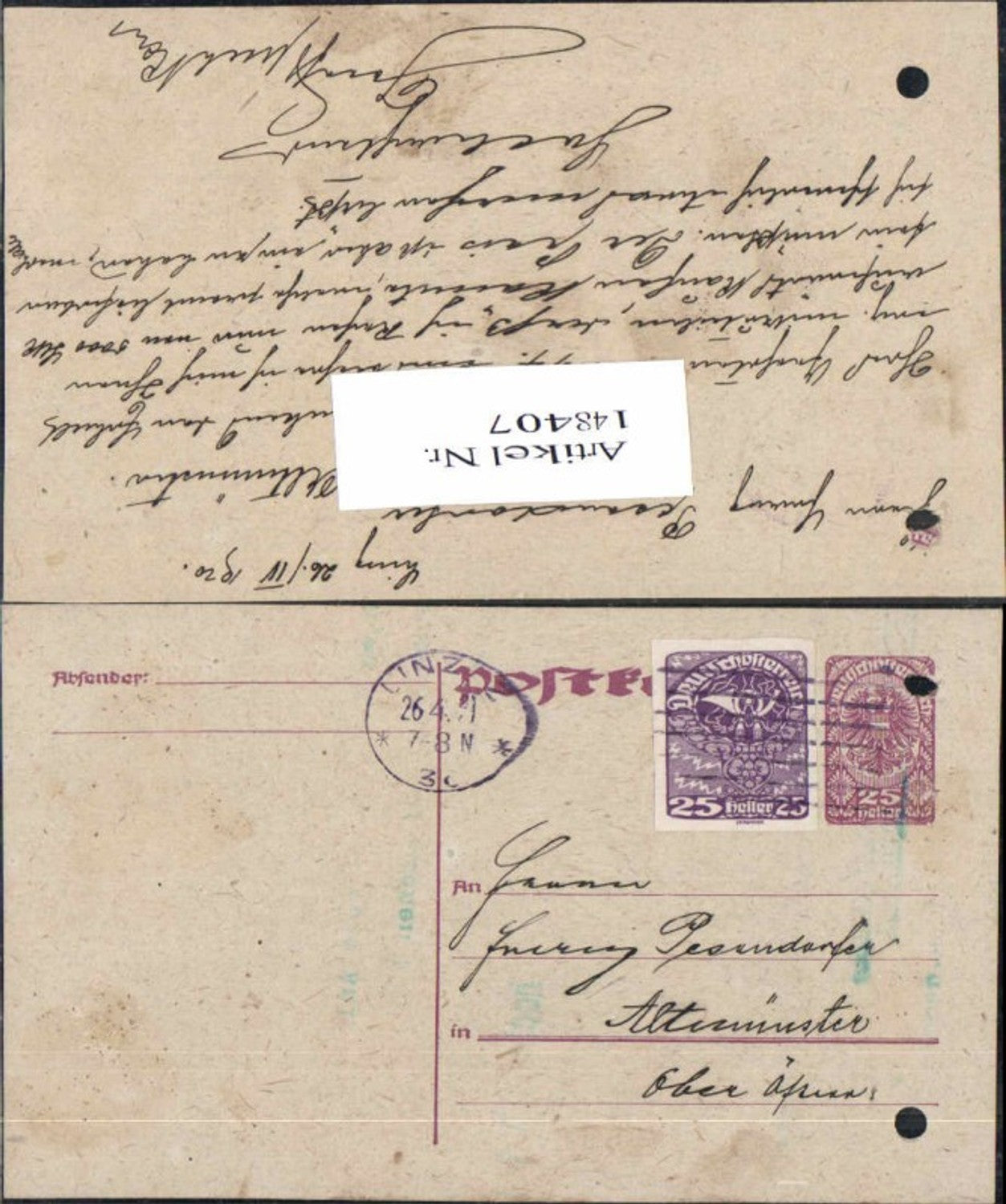 Alte Ansichtskarte – Old Postcard