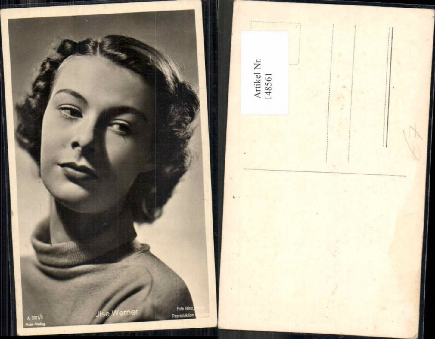 148561,Ilse Werner Portrait Ross Verlag A 3377-2