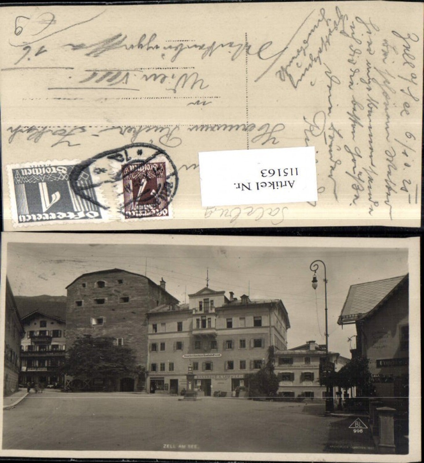 115163,Zell a. See Strassenansicht Bankhaus A. Lammer 1925