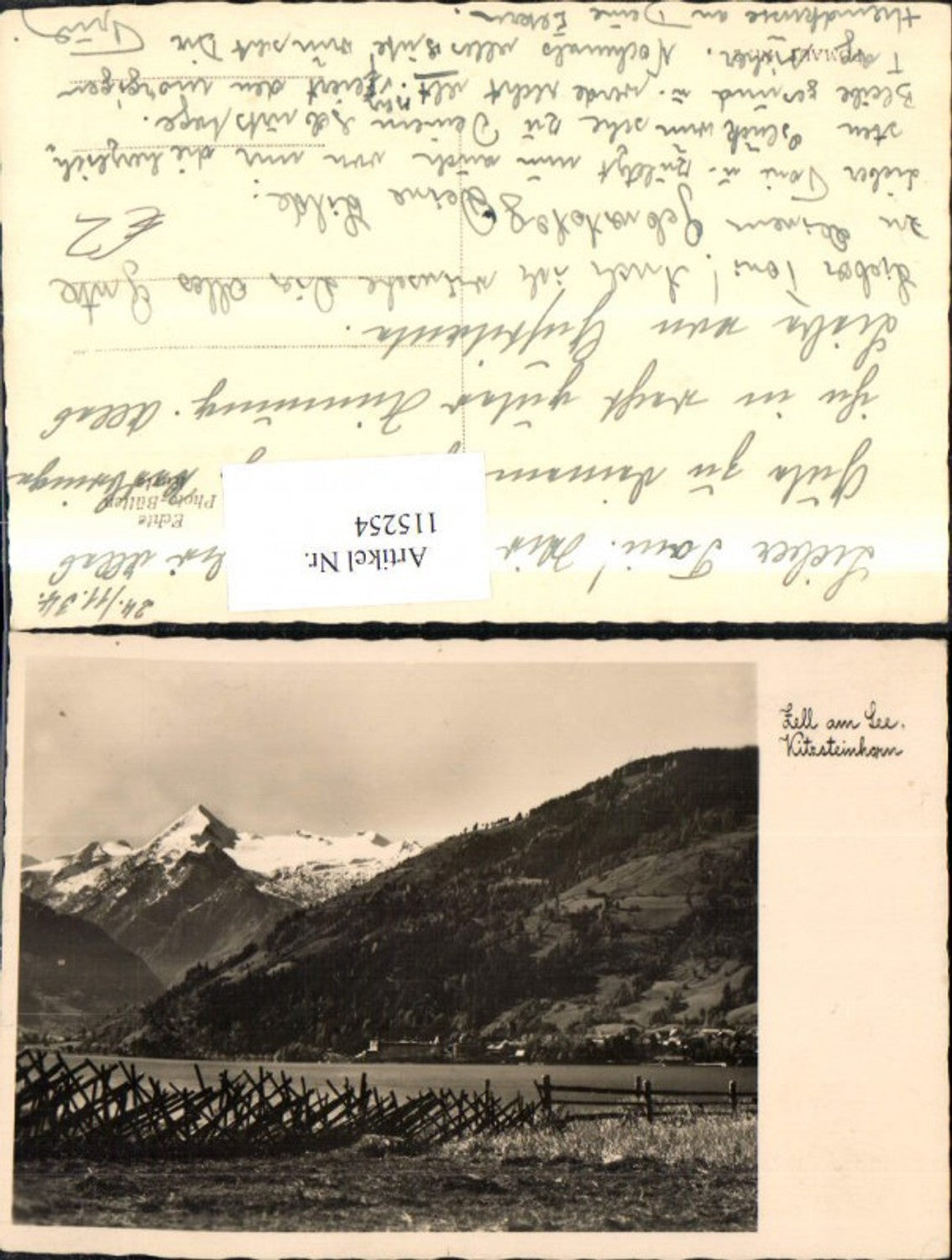 115254,Zell a. See Kitzsteinhorn 1934