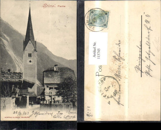 115745,Krimmel Kriml Ansicht Kirche 1903