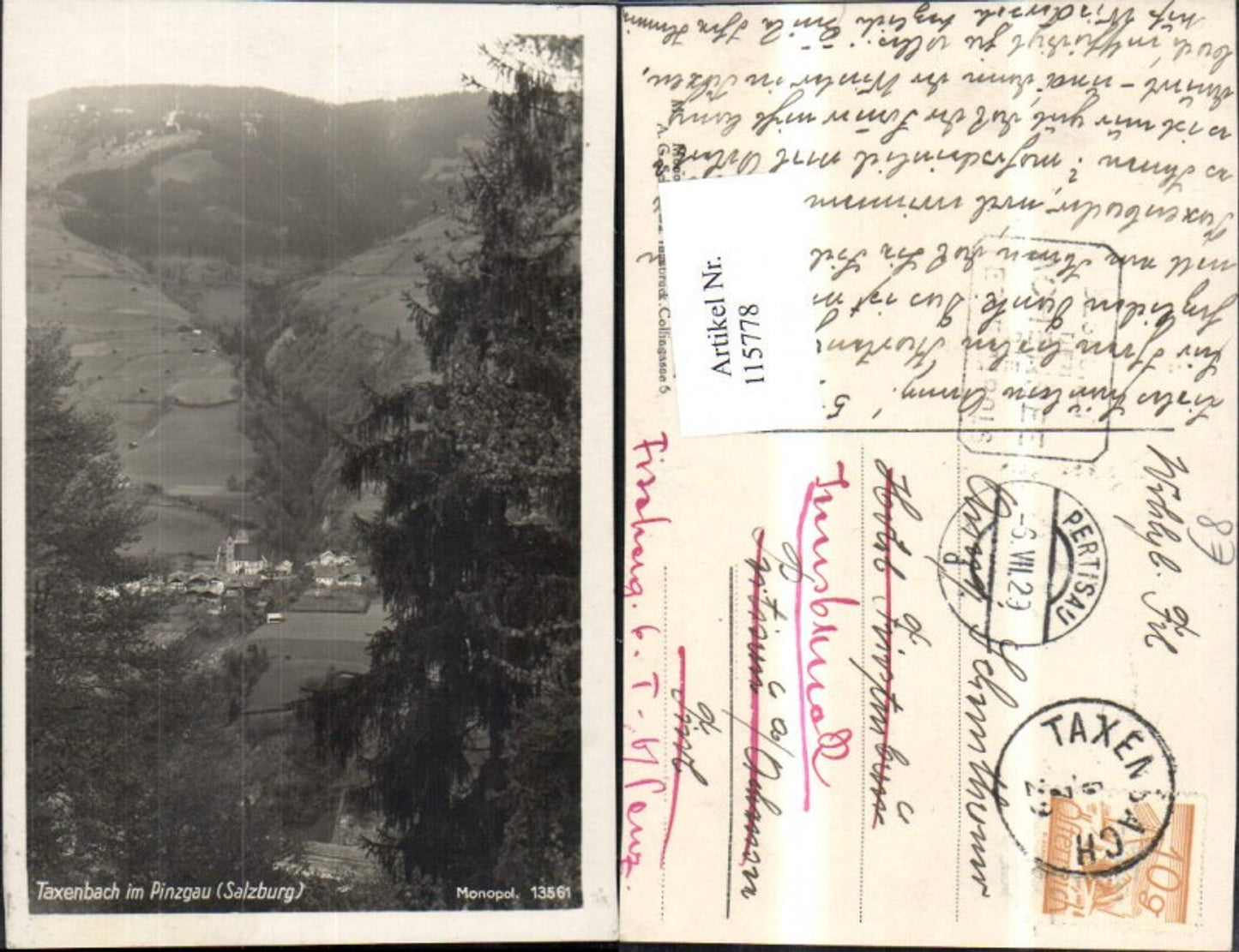 115778,Taxenbach i. Pinzgau Totale 1929