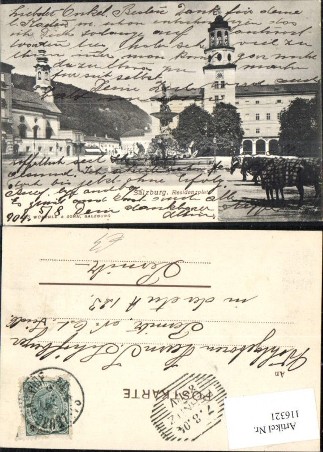 116321,Salzburg Residenzplatz 1904