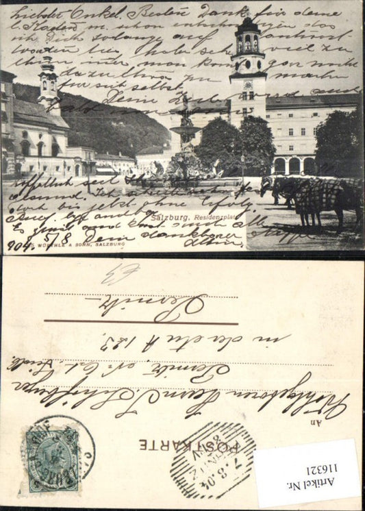 116321,Salzburg Residenzplatz 1904