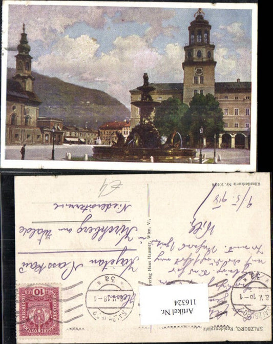 116324,Salzburg Residenzplatz 1918