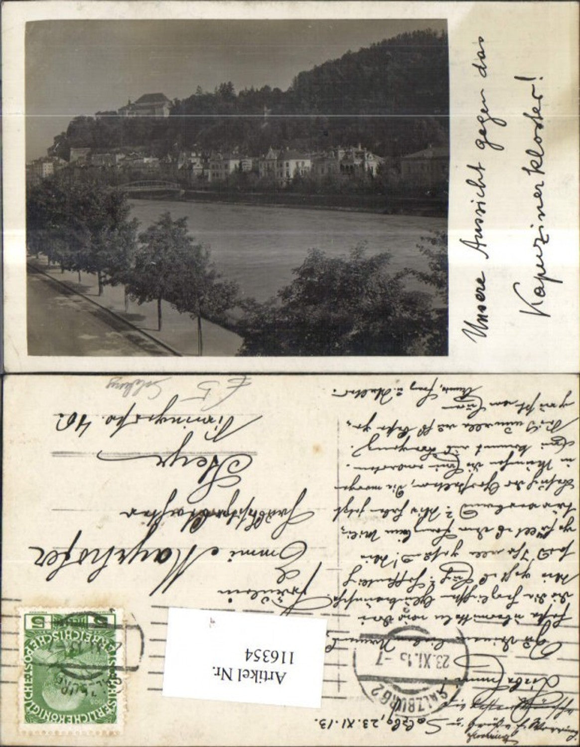 116354, Salzburg against the Capuchin monastery 1913