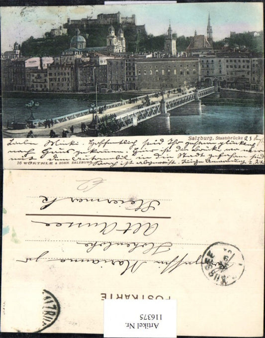 116375,Salzburg Staatsbrücke 1902