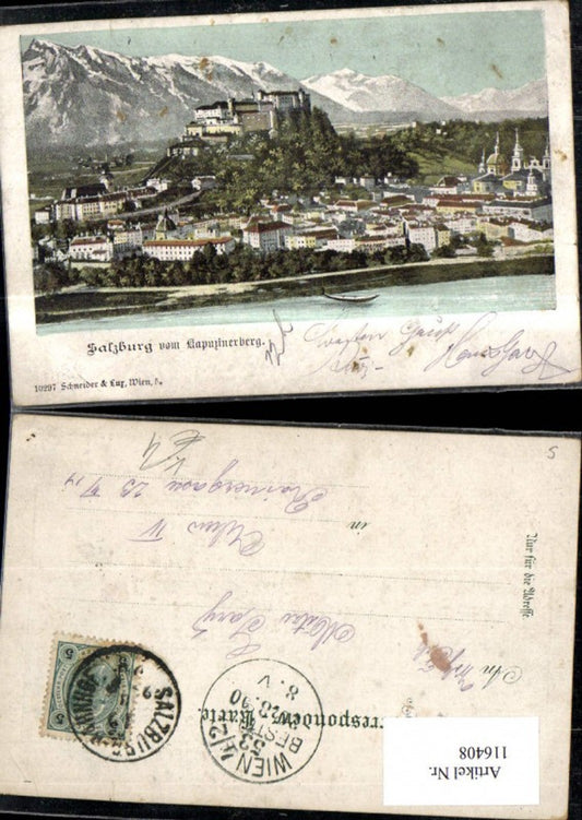 116408,Salzburg v. Kapuzinerberg 1900 pub Schneider u. Lux 10297