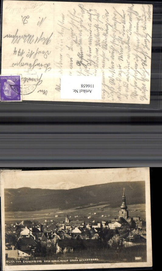 116658,Blick v. Badnerberg b. Rudolfshof geg. Schneeberg b. Puchberg