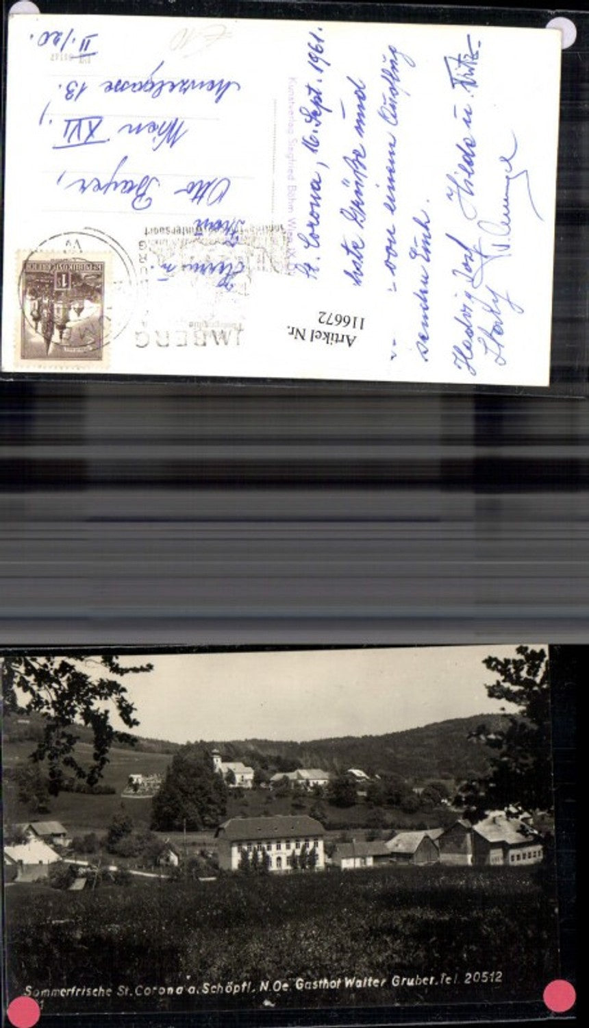 116672,St. Corona a. Schöpfl Sommerfrische Gasthof Walter Gruber 1961