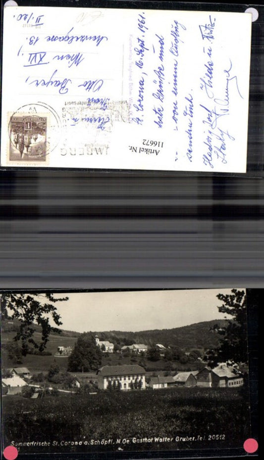 116672,St. Corona a. Schöpfl Sommerfrische Gasthof Walter Gruber 1961