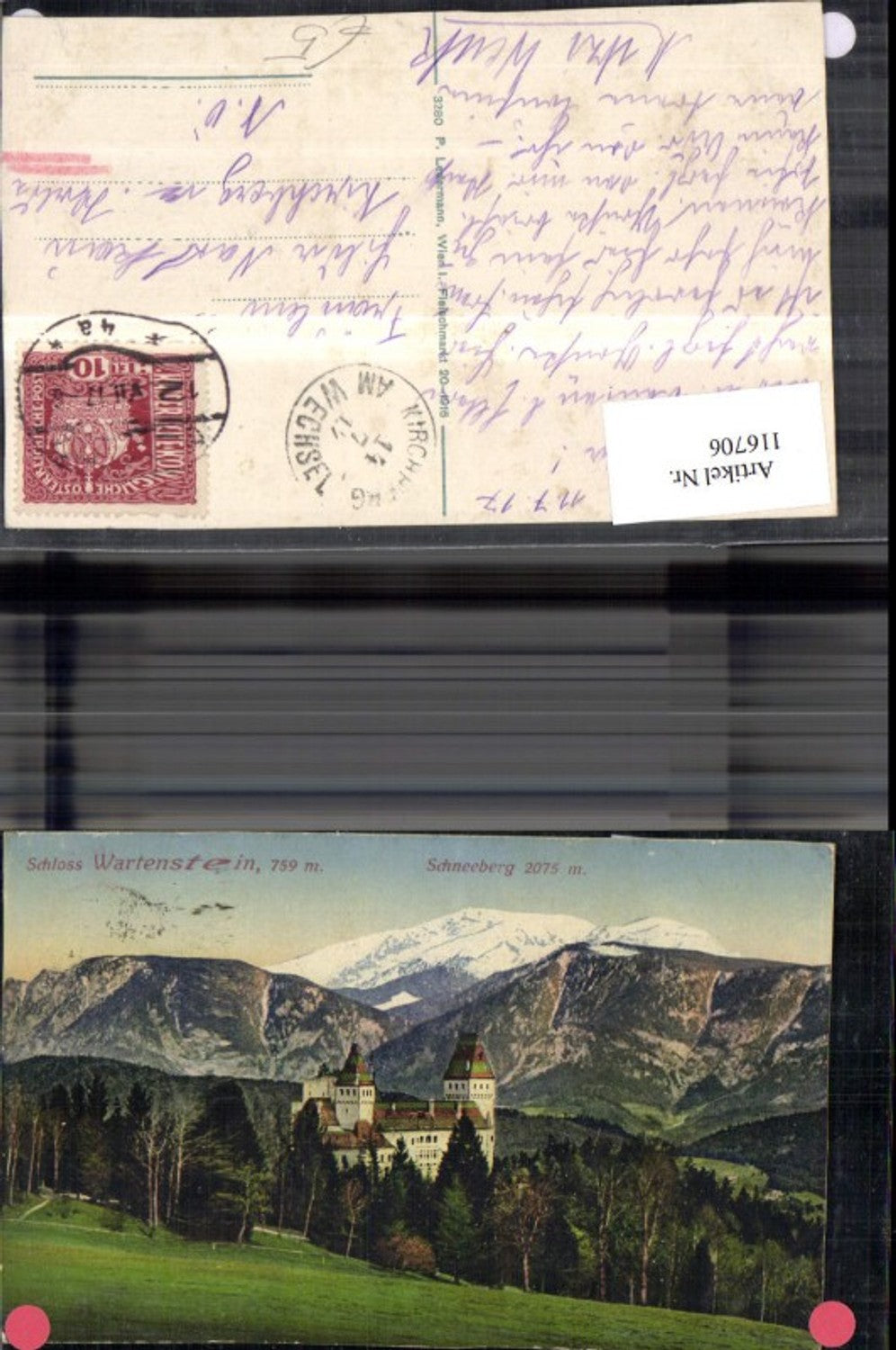116706,Schneeberg Schloss Wartenstein 1917