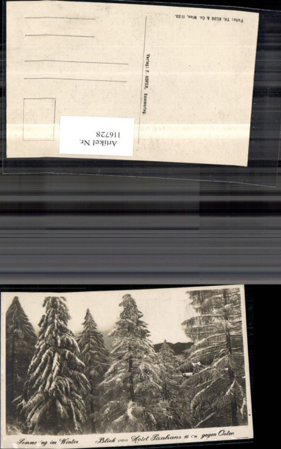 116728,Semmering i. Winter Blick v. Hotel Panhans geg. Osten