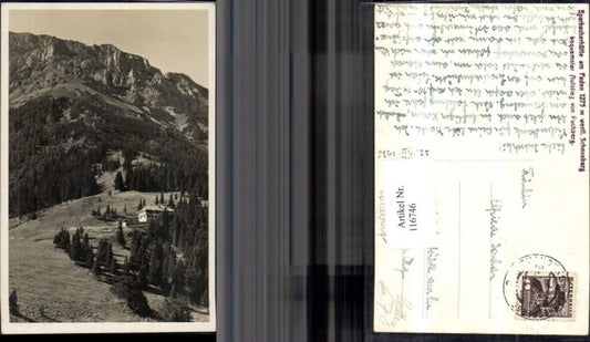 116746,Sparbacherhütte am Faden westl. Schneeberg Puchberg 1936