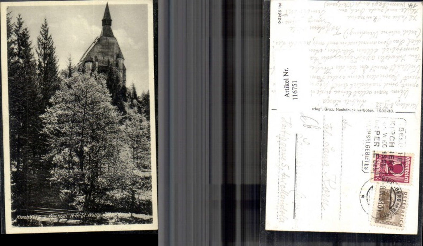 116751,Kirchberg a. Wechsel St. Wolfgangs Kirche 1932