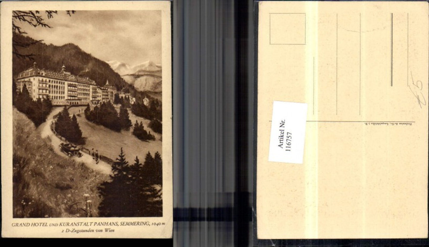 116757,Semmering Grand Hotel u. Kuranstalt Panhans