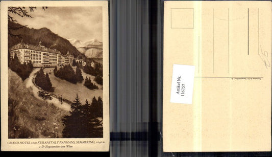 116757,Semmering Grand Hotel u. Kuranstalt Panhans