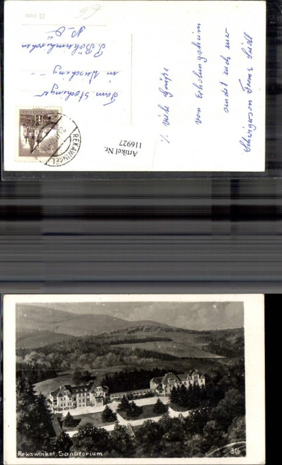 116927,Rekawinkel Sanatorium Ansicht 1950