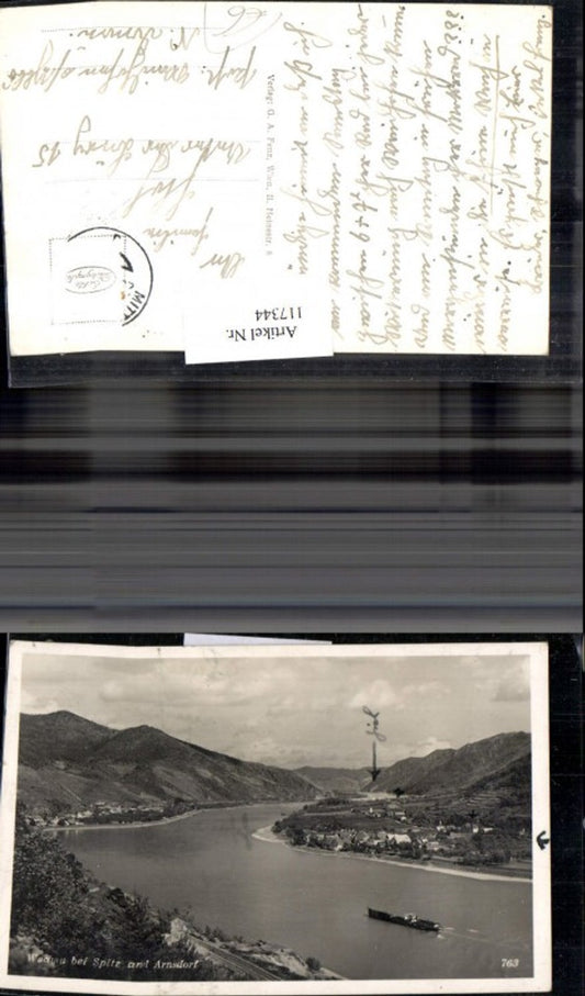 117344,Wachau b. Spitz u. Arnsdorf Donau Schiff