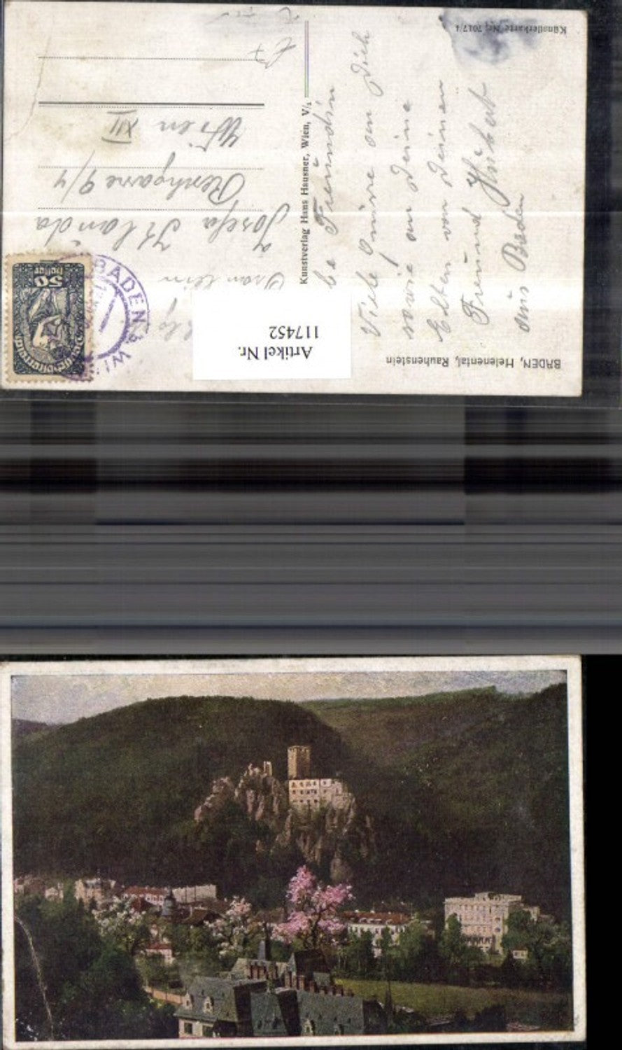117452,Baden Helenental Rauhenstein 1920