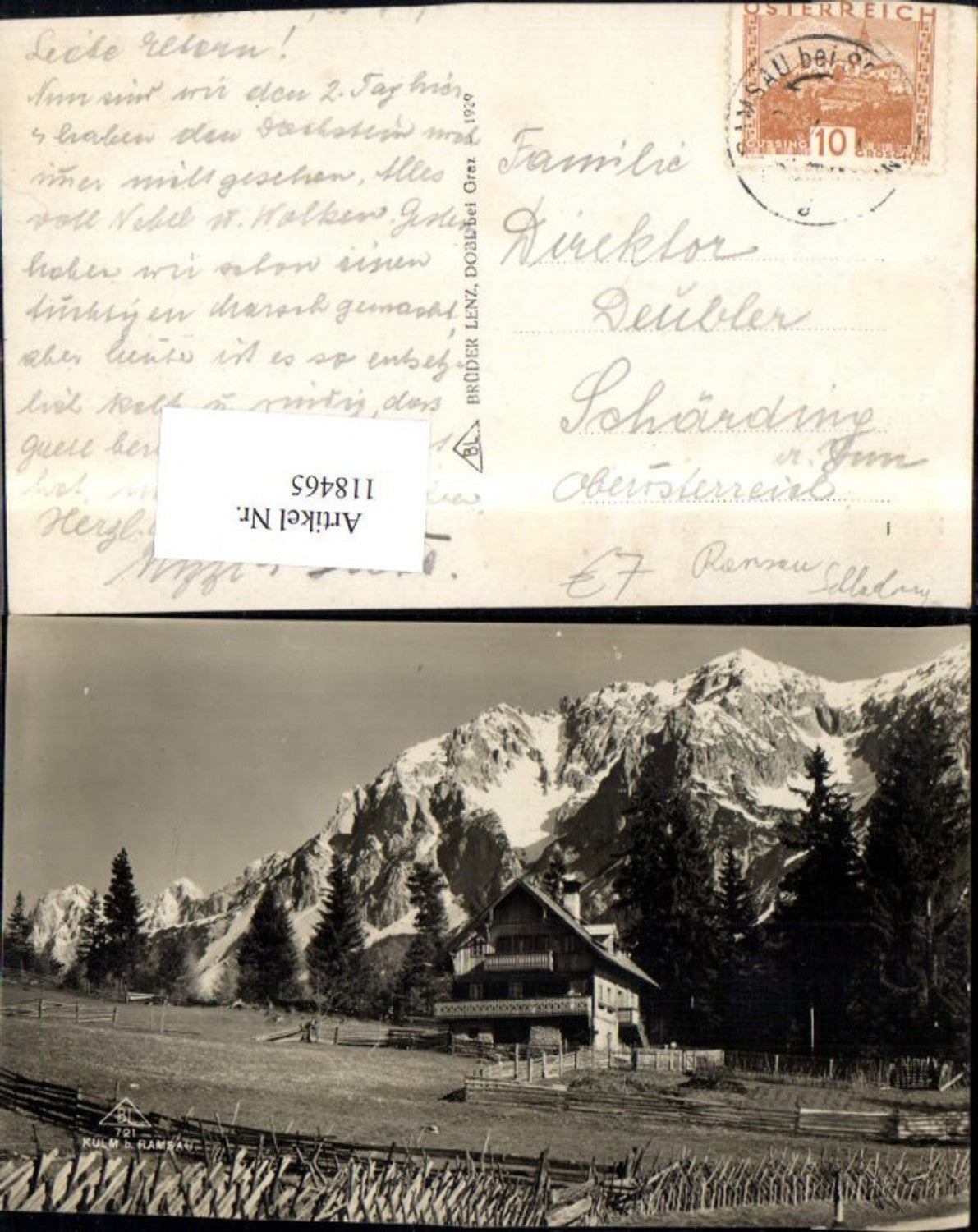 Alte Ansichtskarte – Old Postcard