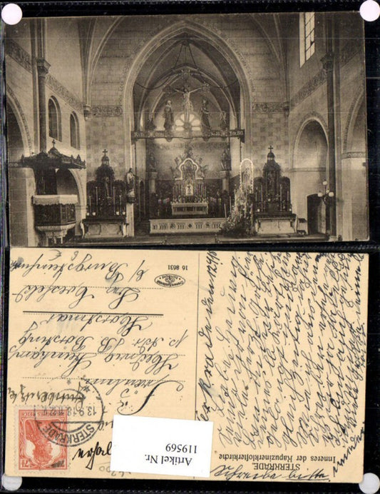 119569,Sterrrade Inneres d. Kapuzinerklosterkirche 1918