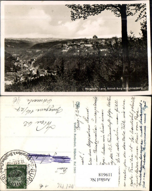 119618,Bergisch-Land Schloß Burg mit Unterberg 1941