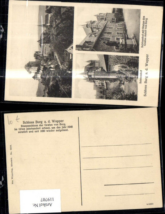 119707,Schloss Burg a. d. Wupper MehrbildAk