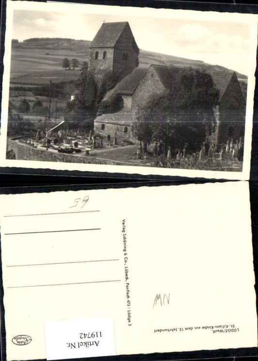 119742,Lüdge Westfalen St. Kilians-Kirche aus d. 12. Jh.