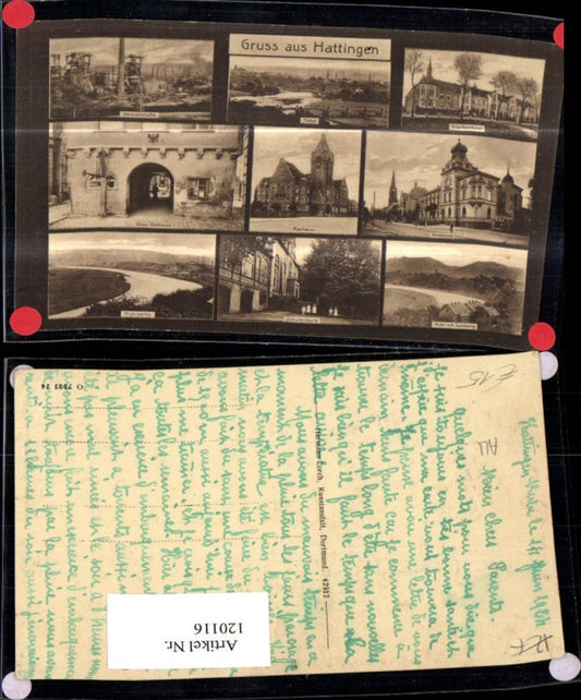 120116,Gruss aus Hattingen MehrbildAk Ruhrpartie Rathaus