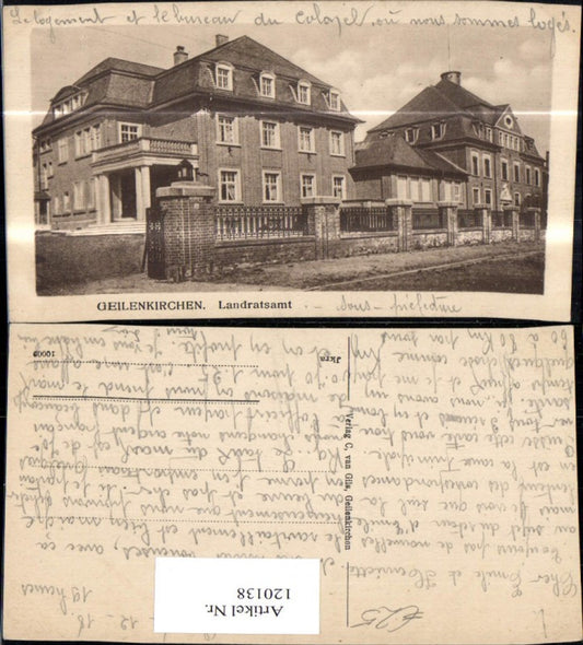 120138,Geilenkirche Landratamt Strassenansicht 1918