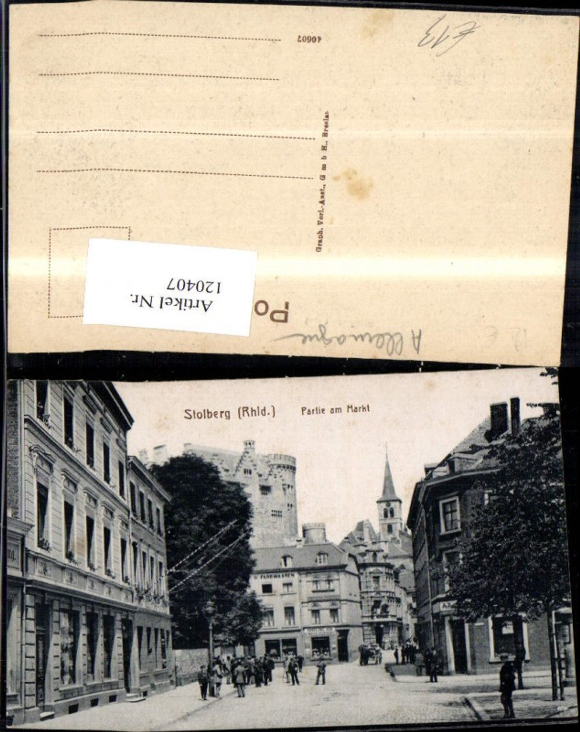 120407,Stolberg Partie a. Markt Strassenansicht