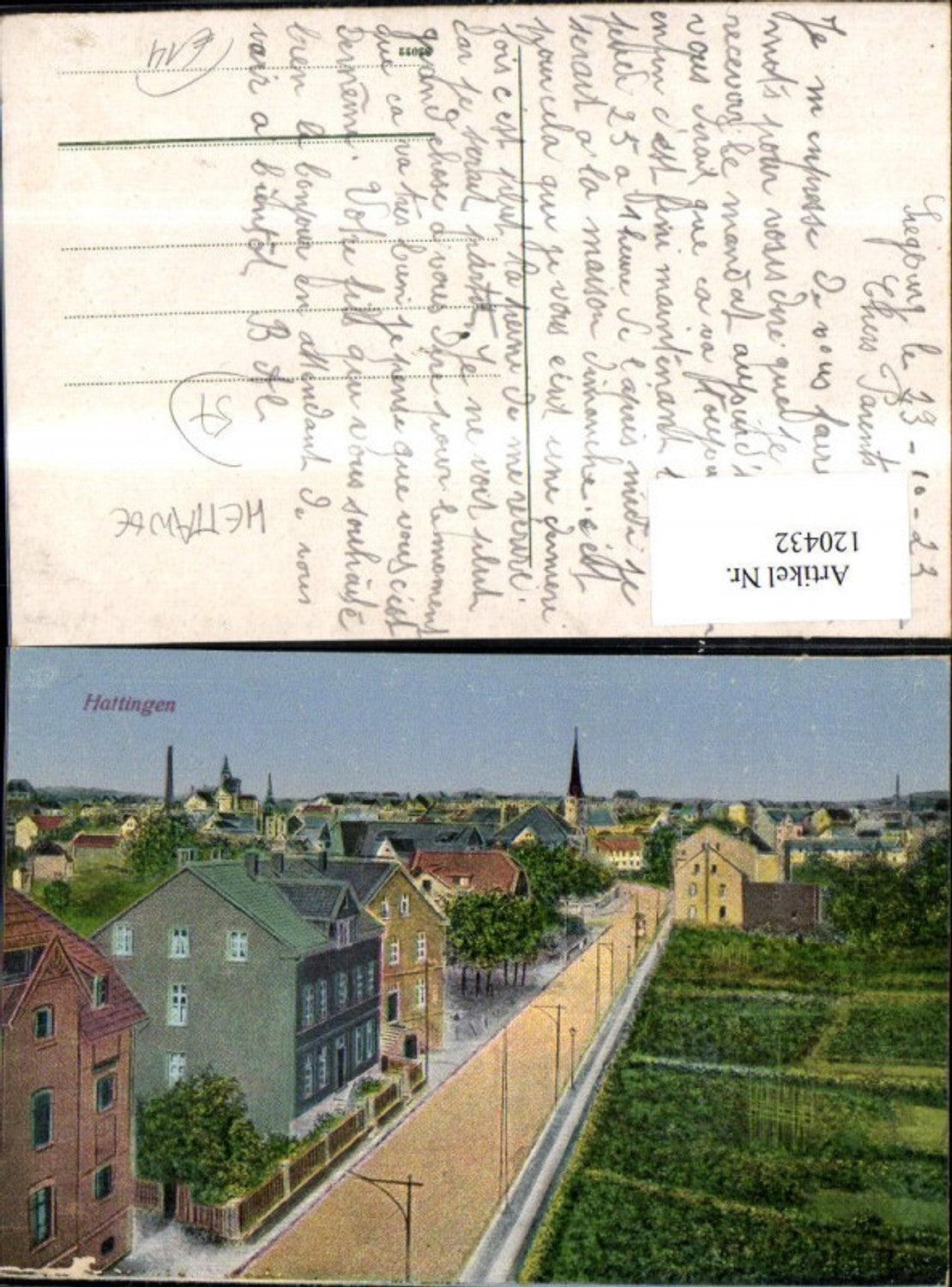 120432,Hattingen Strassenansicht 1923