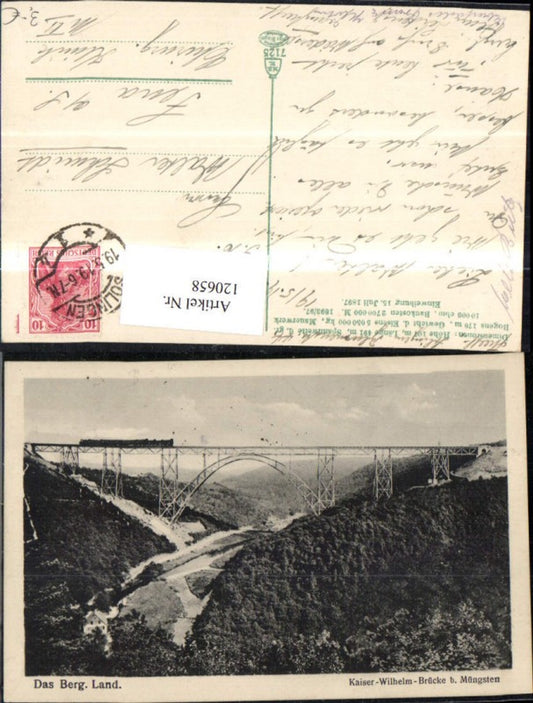 120658,Müngsten Bergische Land Kaiser Wilhelm-Brücke 1919