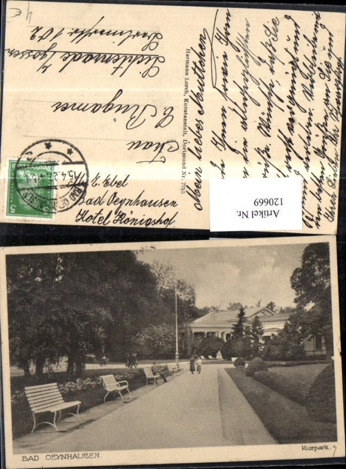 120669,Bad Oeynhausen Kurpark 1927