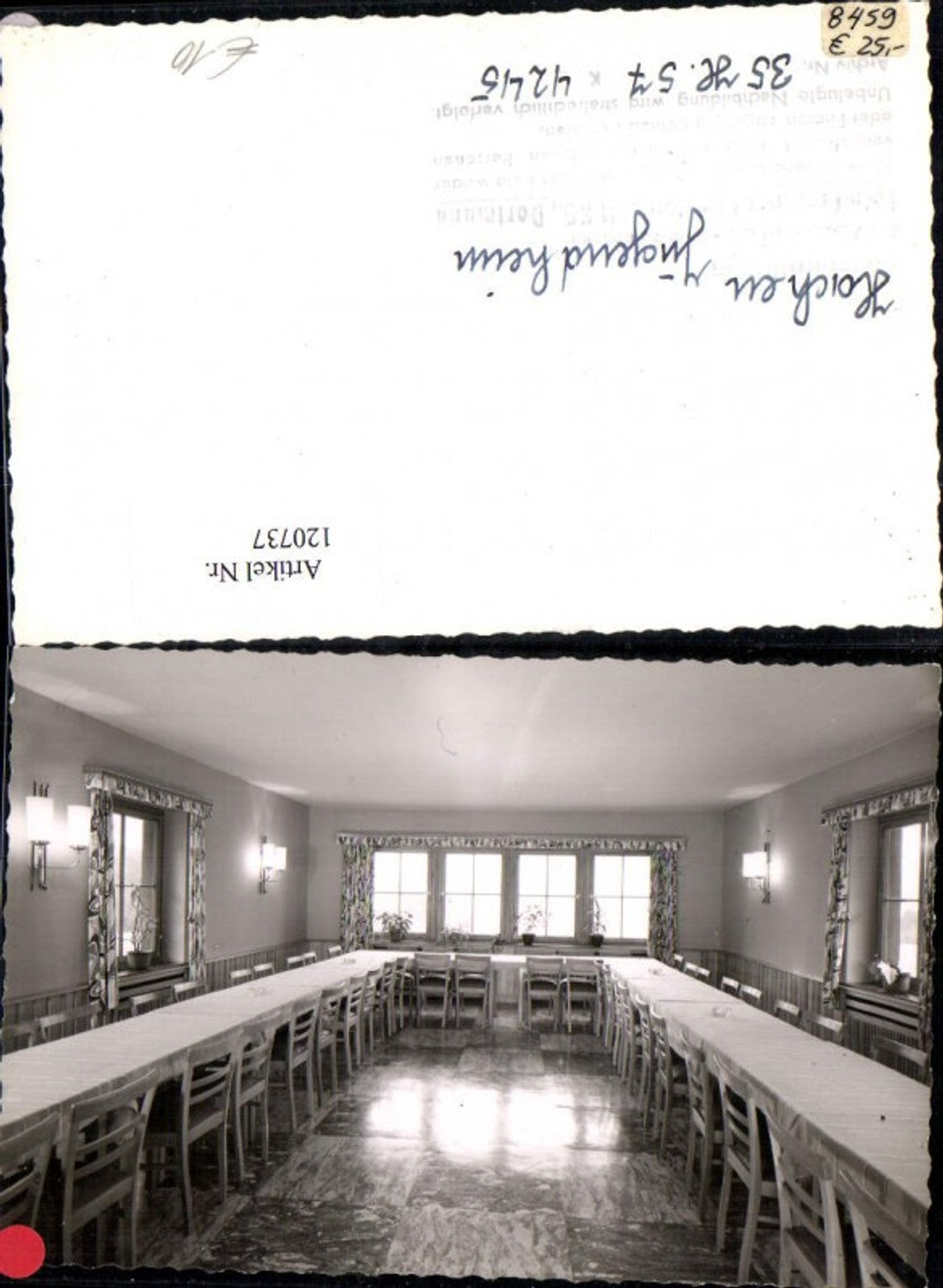 120737,Hachen Jugendheim Innenansicht Speisesaal