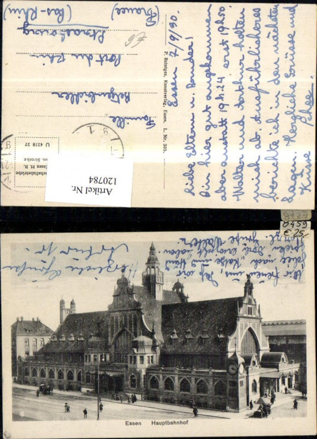 120784,Essen Hauptbahnhof 1930