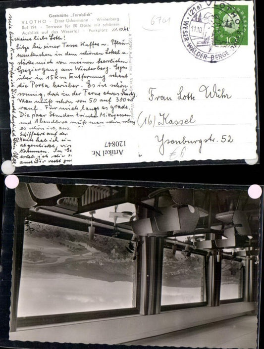 120847,Winterberg Gasthaus Fernblick a. Wesertal Bes. Ernst Ückermann 1961