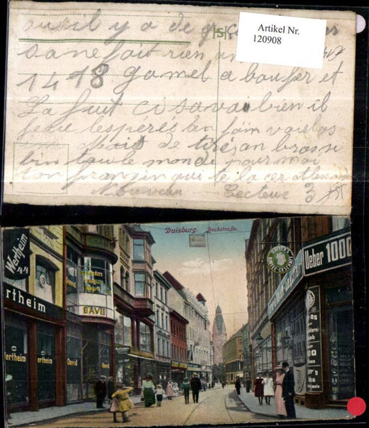 120908,Duisburg Beckstraße Strassenansicht David Wertheim Geschäft