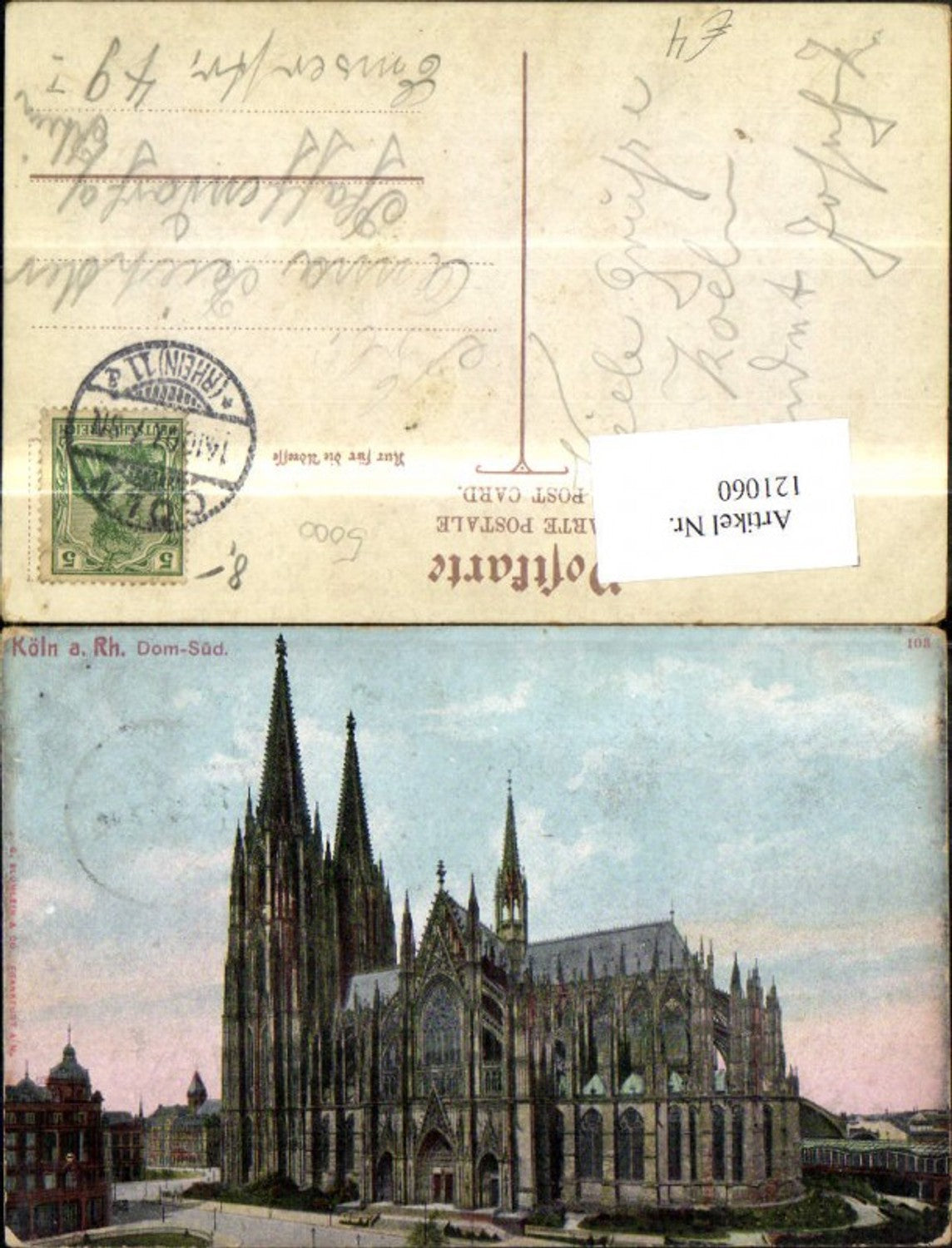 121060,Köln a. Rhein Dom Südseite 1907