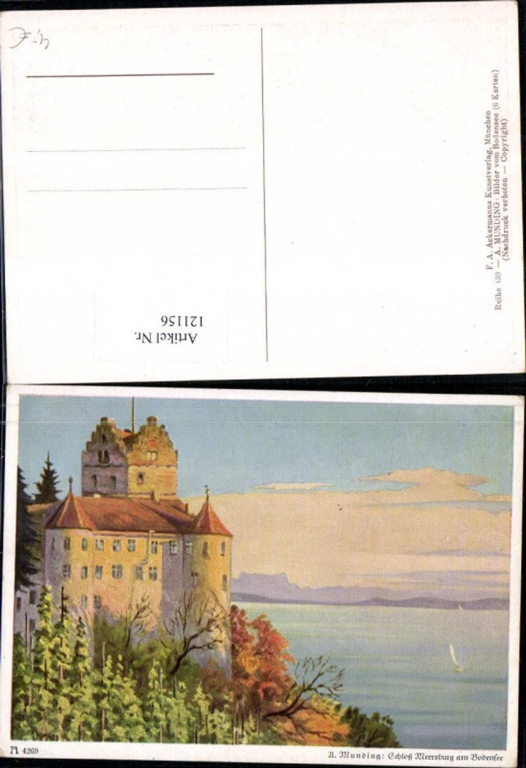 121156,Schloss Meersburg a. Bodensee KünstlerAk