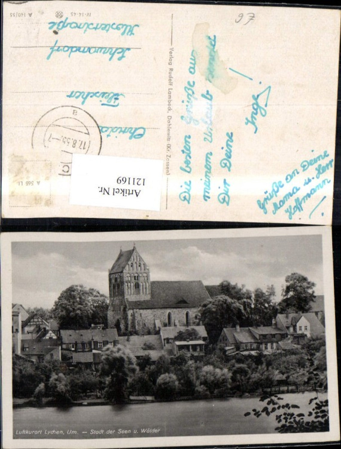 121169,Lychen Stadt d. Seen u. Wälder Landkreis Uckermark 1955