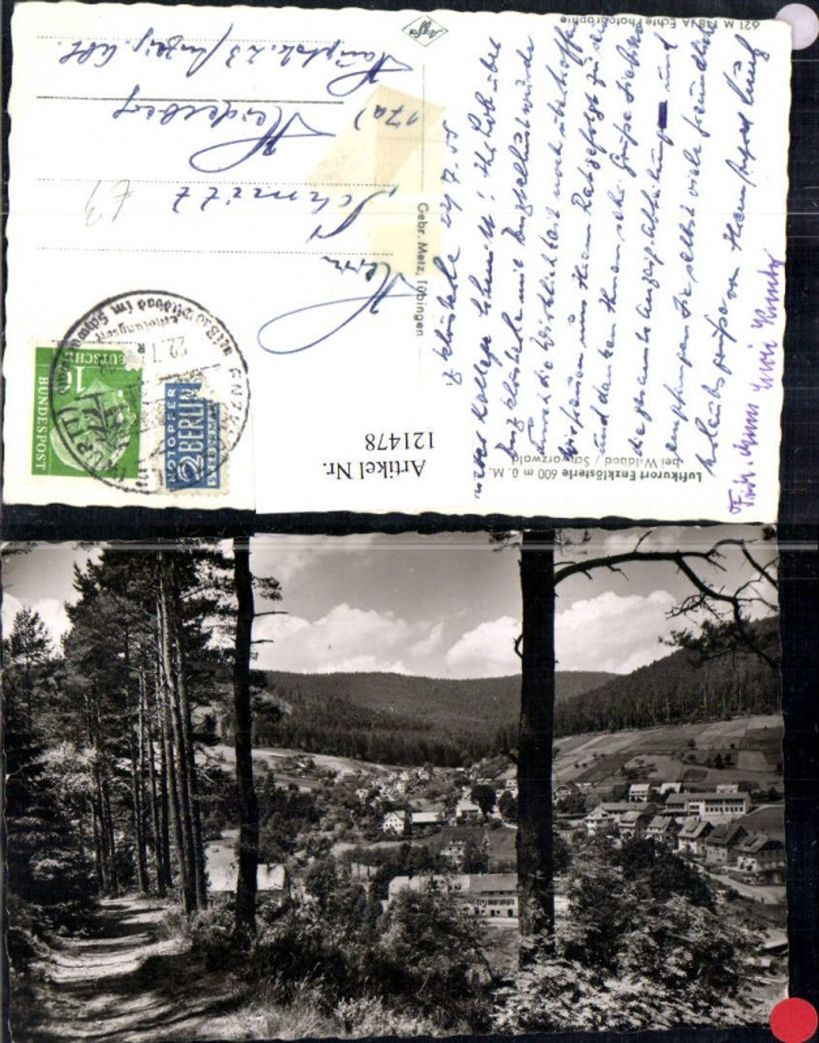 121478,Enzklösterle b. Wildbad Schwarzwald 1955