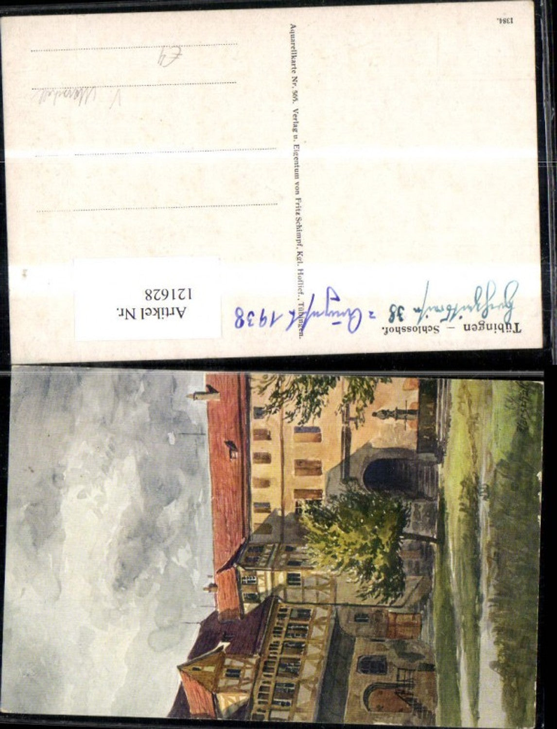 121628,Tübingen Schlosshof 1938 sign V Marschall