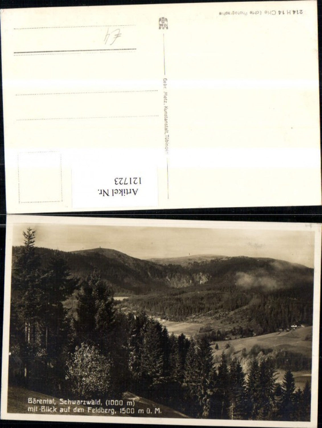121723, Bärental Black Forest with view of the Feldberg
