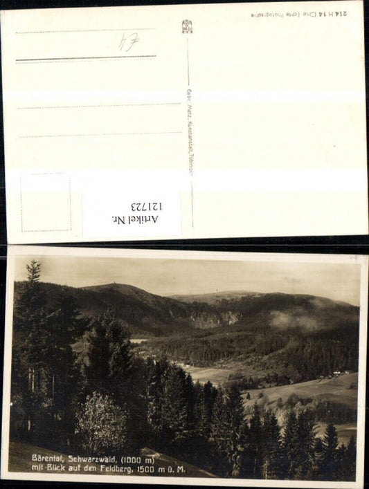 121723, Bärental Black Forest with view of the Feldberg