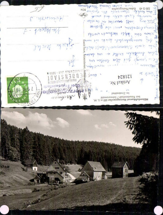 121824, Freudenstadt Schwarzwald Herzogweiler Zinsbachtal 1959