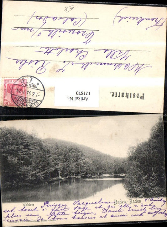 121870, Baden-Baden Waldsee 1905
