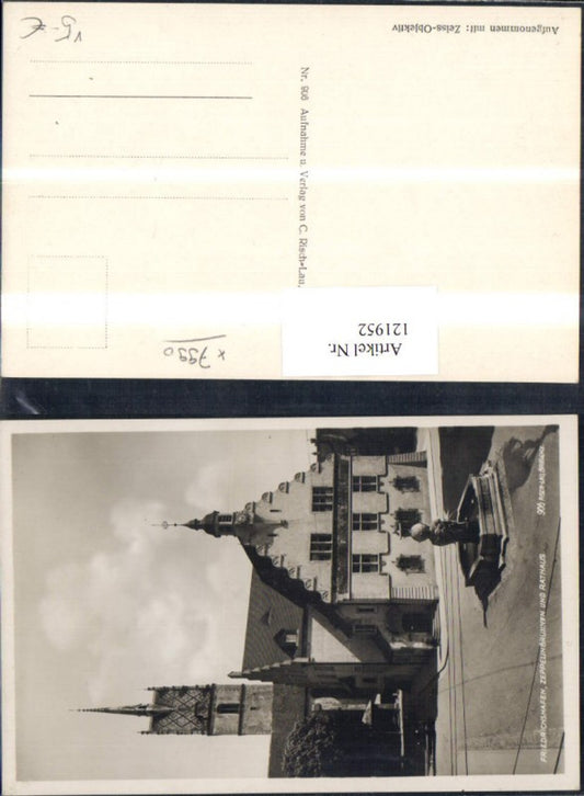 121952, Friedrichshafen Zeppelin Fountain and Town Hall pub Risch-Lau